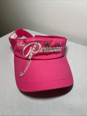 Disneyland PRINCESS KIDS Hot Pink Visor with Rhinestones